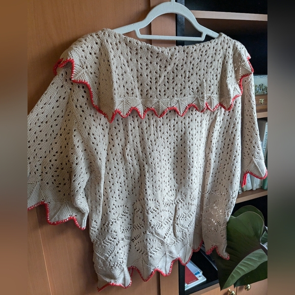 NWT Atelier Delphine Crochet Knit Top - Picture 4 of 4